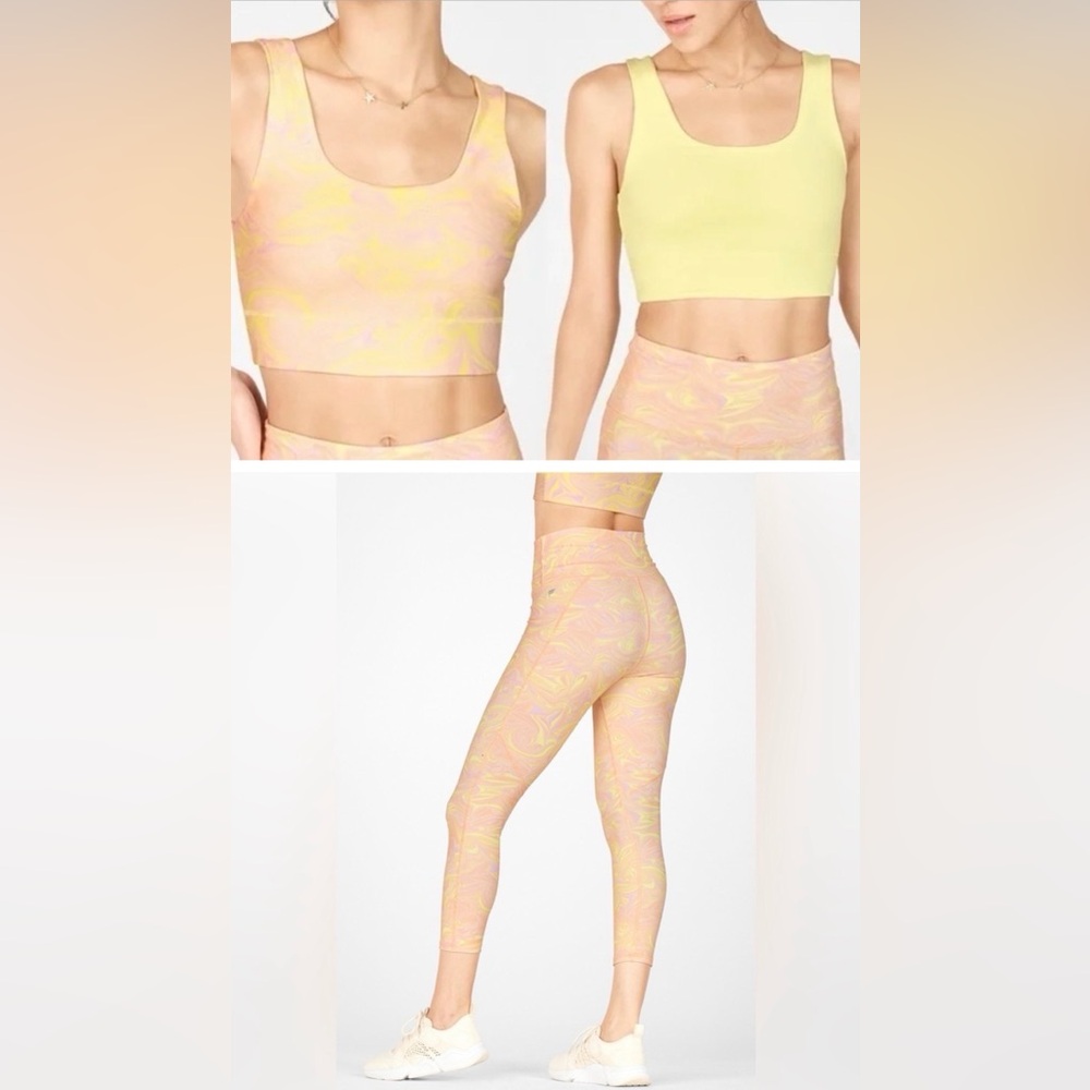 Fabletics Define PowerHold High Waist Capri Legging + Harlow Reversible Top XL